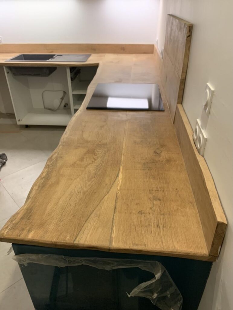 Plan de travail en bois massif français