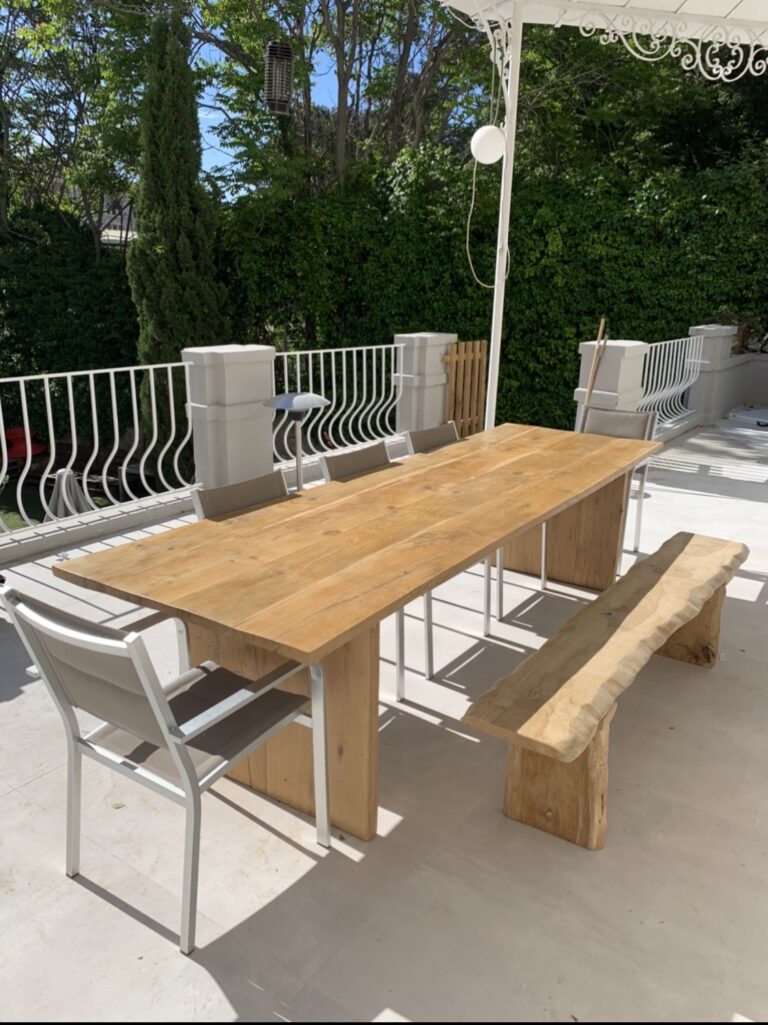 Table d'extérieur en bois massif - Aux Bois Flottés - mobilier français