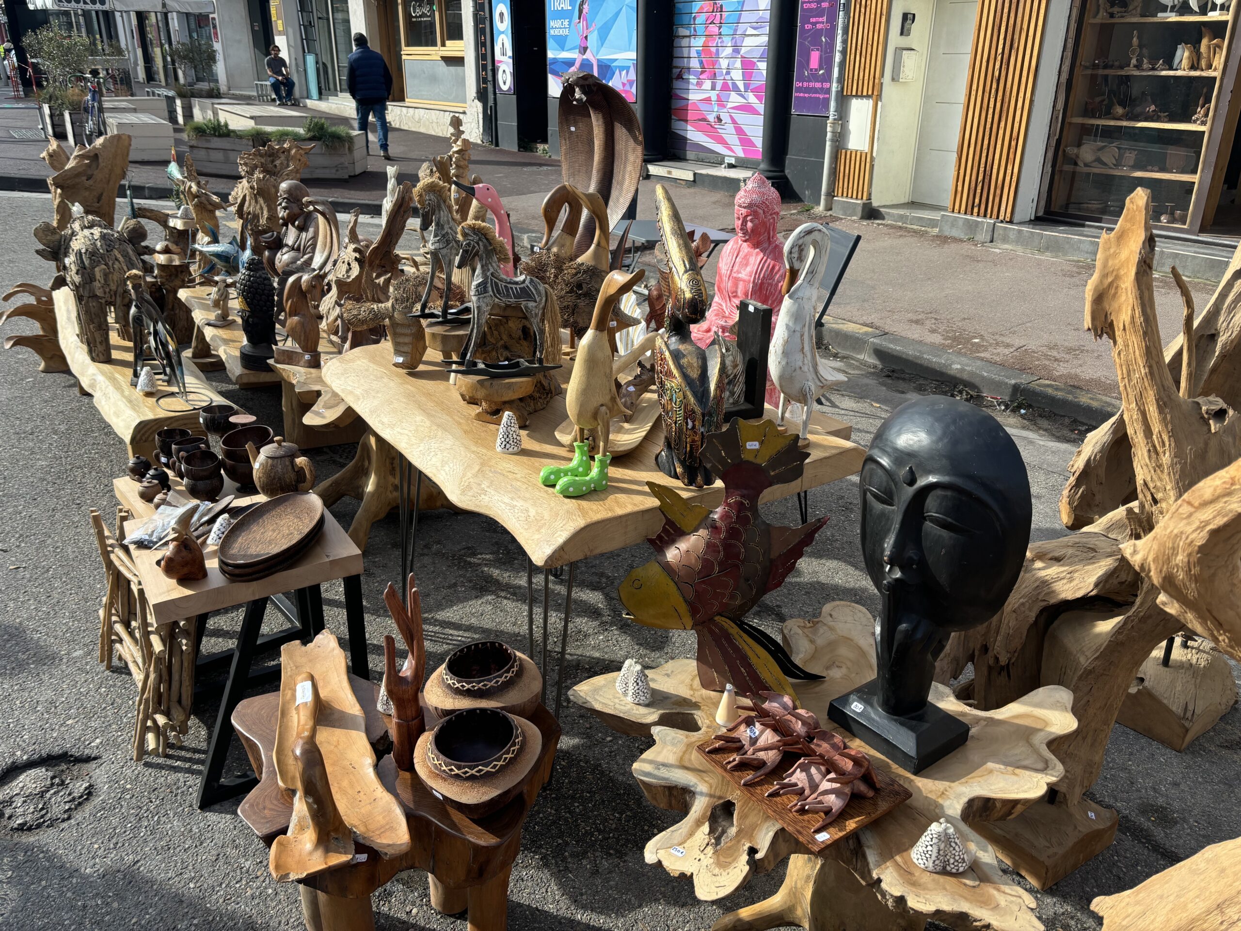 Objets de décoration bois et métal Balinais