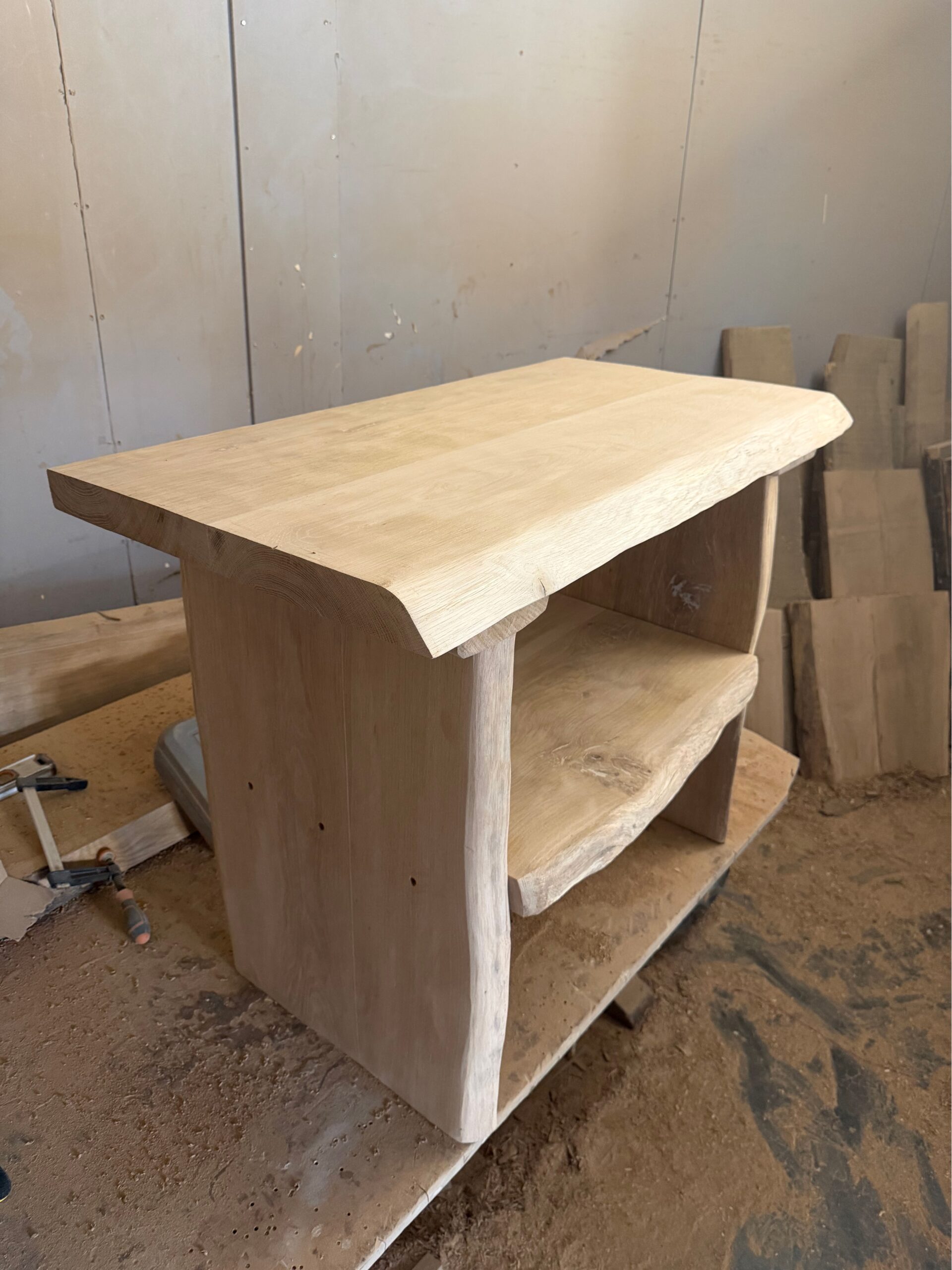 Console en chêne massif
